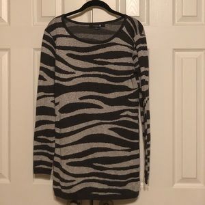 Zebra Pattern Sweater Tunic